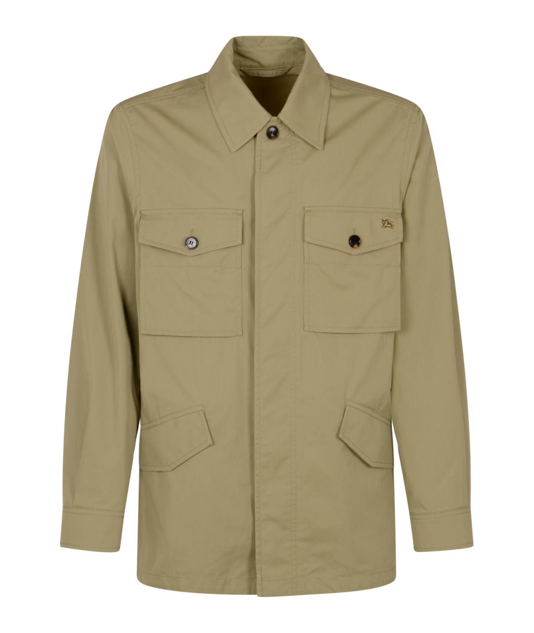 BURBERRY Бежевая хлопковая куртка, фото 1