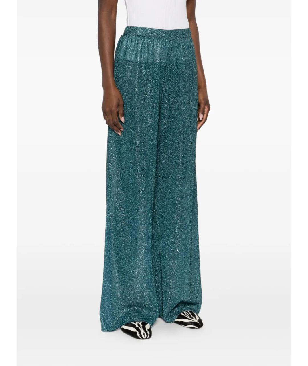 OSEREE Бирюзовые полиамидовые брюки широкие, фото 5