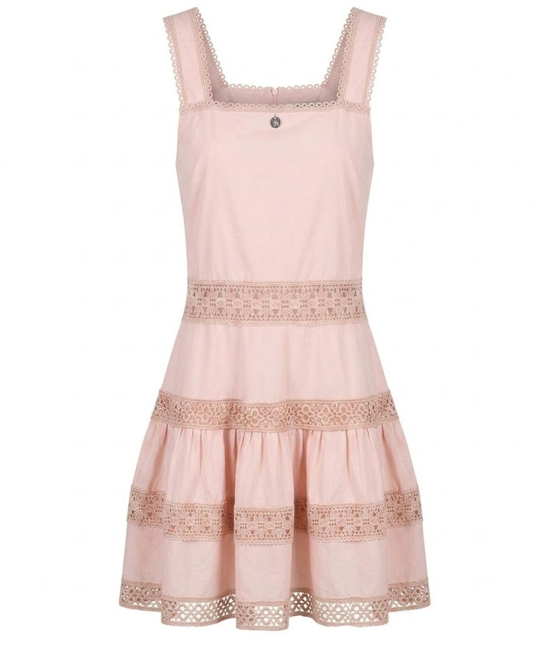 BLUMARINE Розовый хлопковый сарафан, фото 1