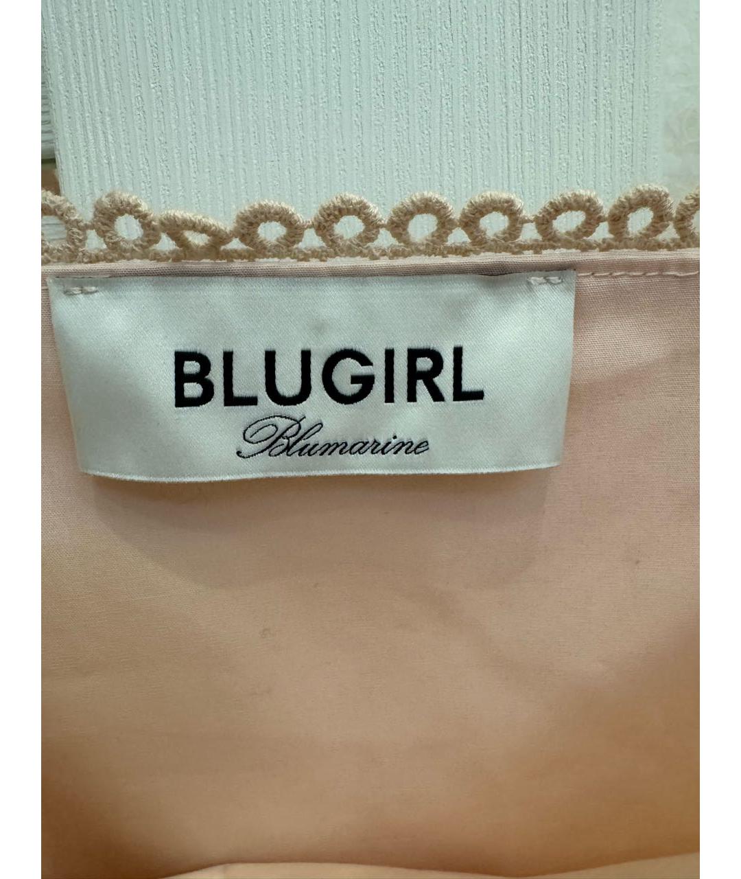 BLUMARINE Розовый хлопковый сарафан, фото 4