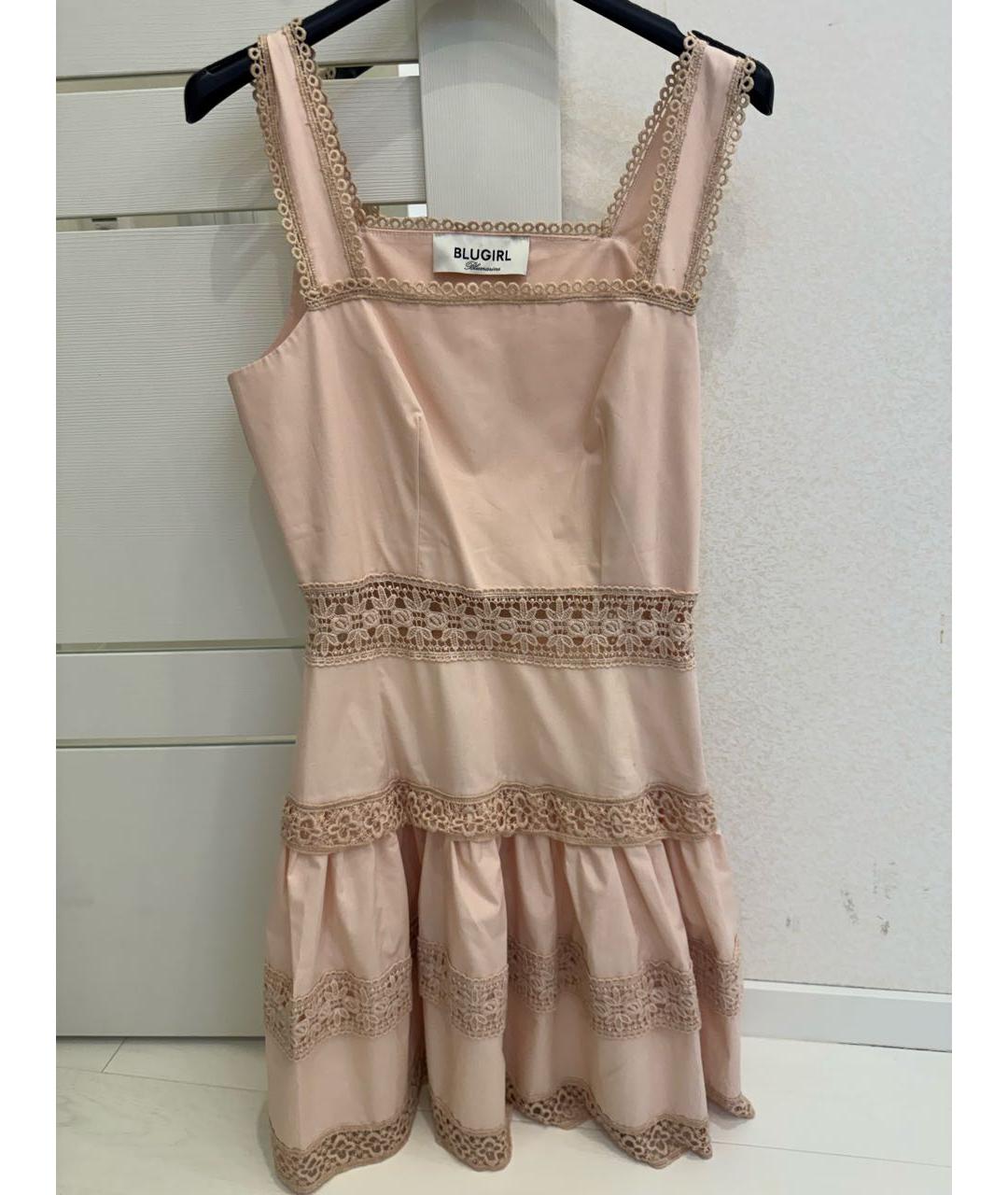 BLUMARINE Розовый хлопковый сарафан, фото 2