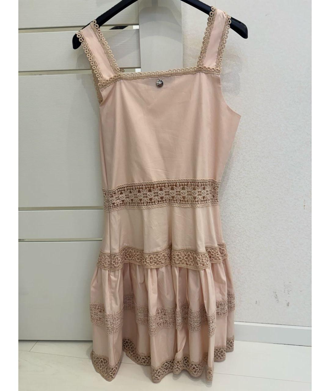 BLUMARINE Розовый хлопковый сарафан, фото 6