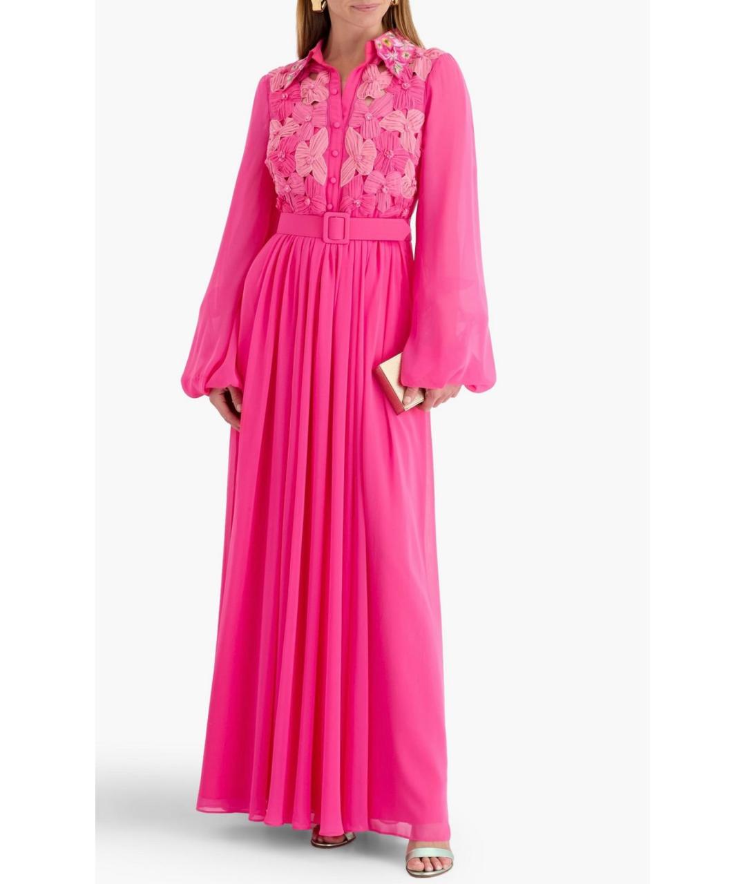 BADGLEY MISCHKA Розовое полиэстеровое платье, фото 2