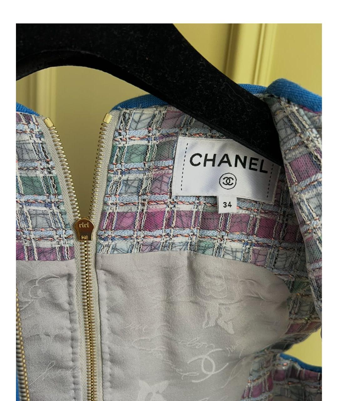 CHANEL Мульти твидовый жилет, фото 6