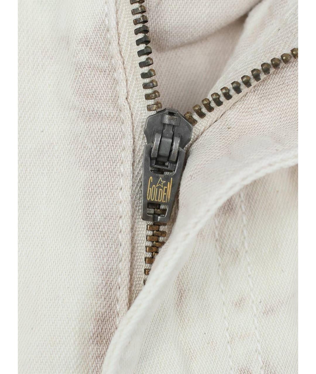 GOLDEN GOOSE DELUXE BRAND Бежевые хлопковые прямые джинсы, фото 6