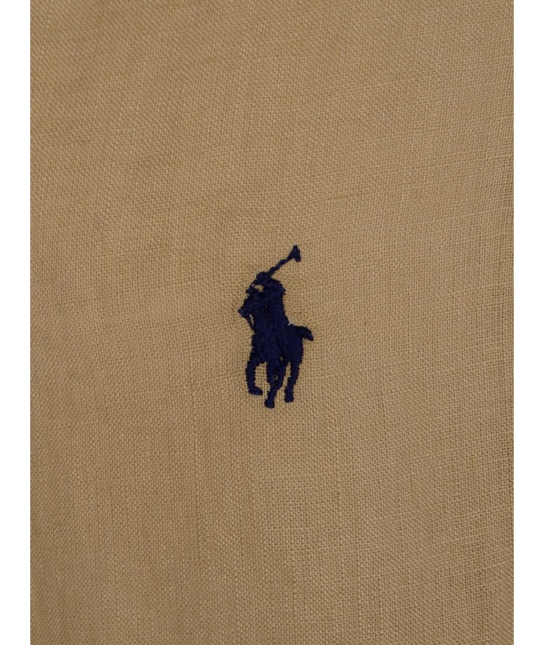 POLO RALPH LAUREN Бежевая льняная рубашка, фото 3