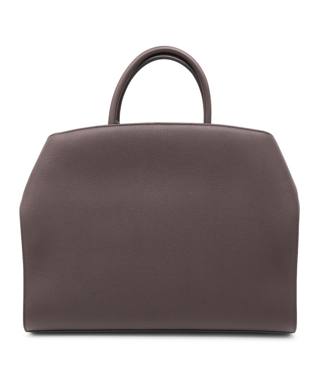 FERRAGAMO Коричневая кожаная сумка тоут, фото 3