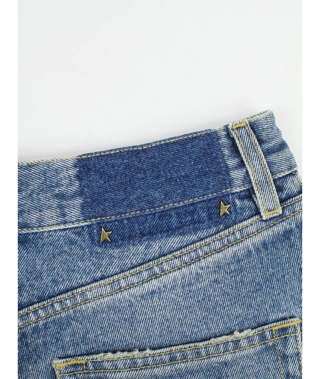 GOLDEN GOOSE DELUXE BRAND Синие хлопковые прямые джинсы, фото 3