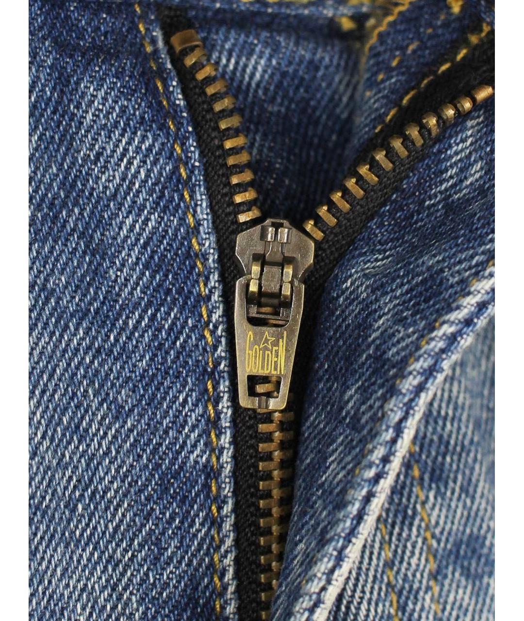 GOLDEN GOOSE DELUXE BRAND Синие хлопковые прямые джинсы, фото 7