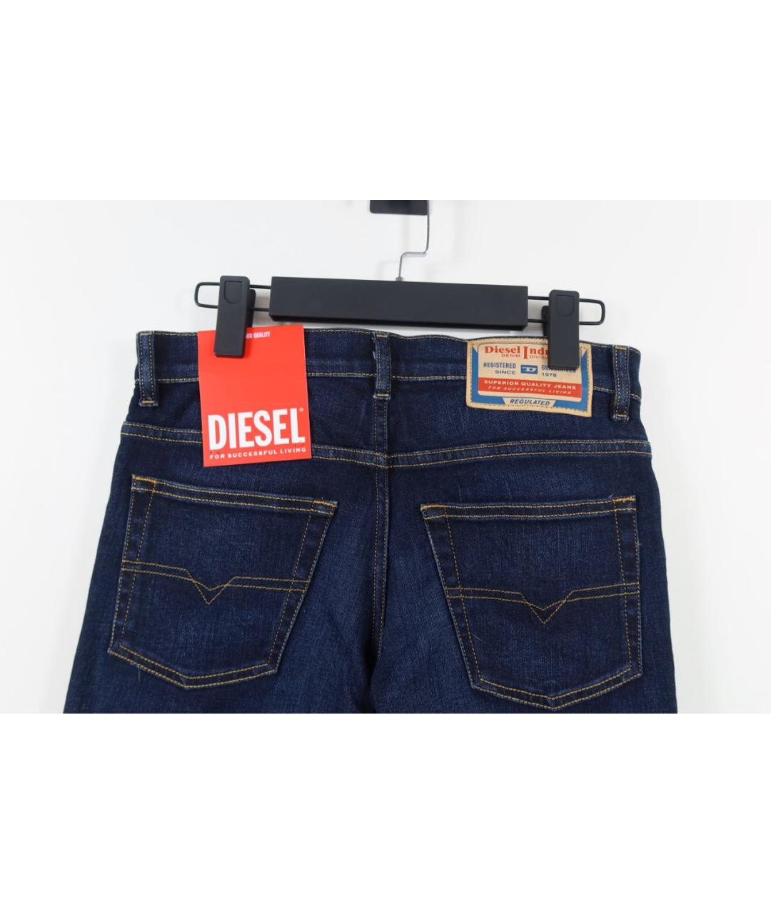 DIESEL Темно-синие хлопковые джинсы скинни, фото 5
