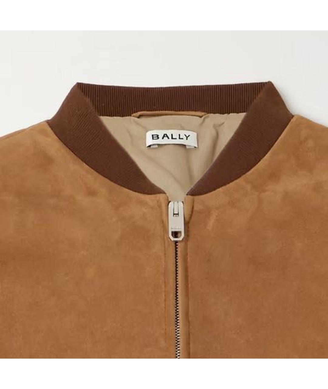 BALLY Оранжевая замшевая куртка, фото 3