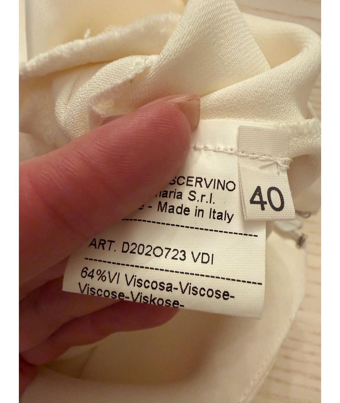 ERMANNO SCERVINO Белая вискозная юбка макси, фото 3