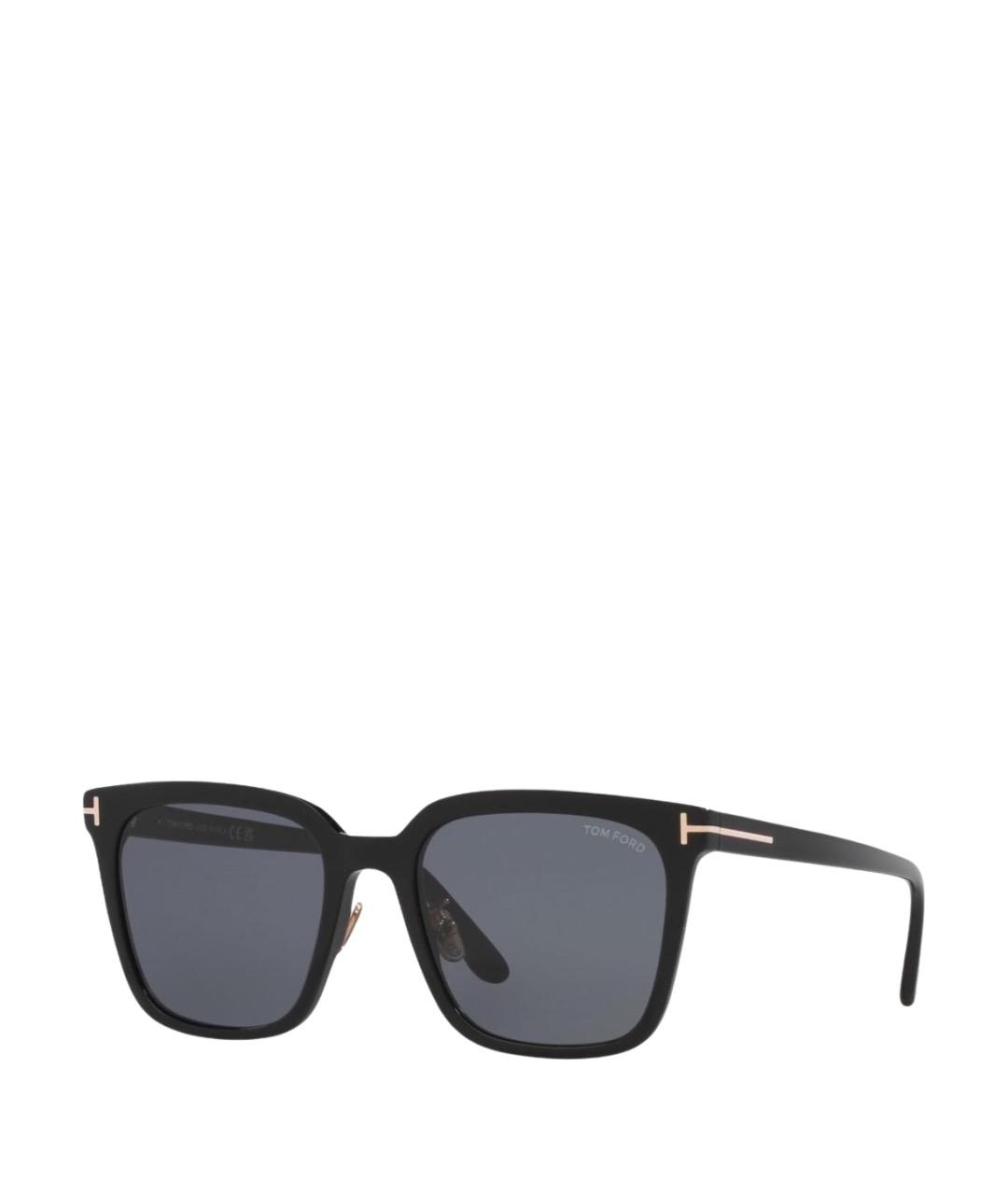 TOM FORD Черные пластиковые солнцезащитные очки, фото 1