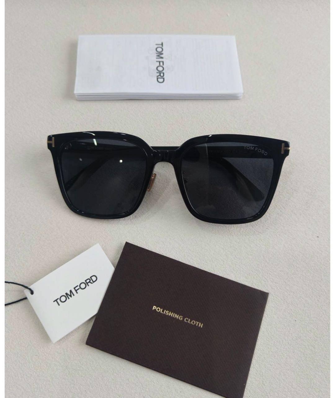 TOM FORD Черные пластиковые солнцезащитные очки, фото 5