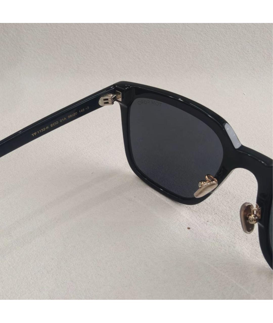 TOM FORD Черные пластиковые солнцезащитные очки, фото 8