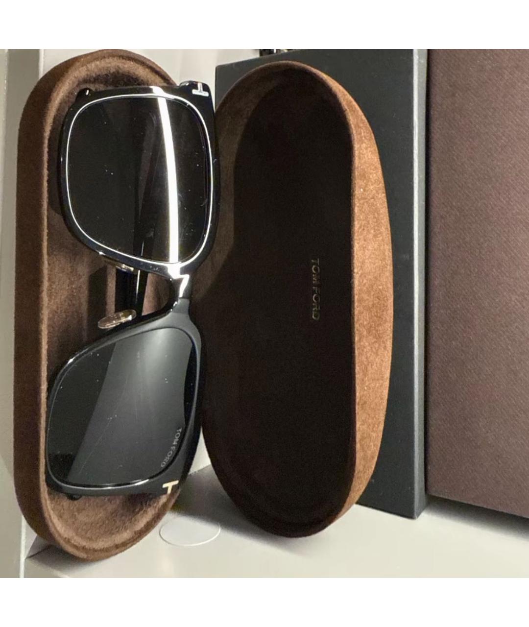 TOM FORD Черные пластиковые солнцезащитные очки, фото 6