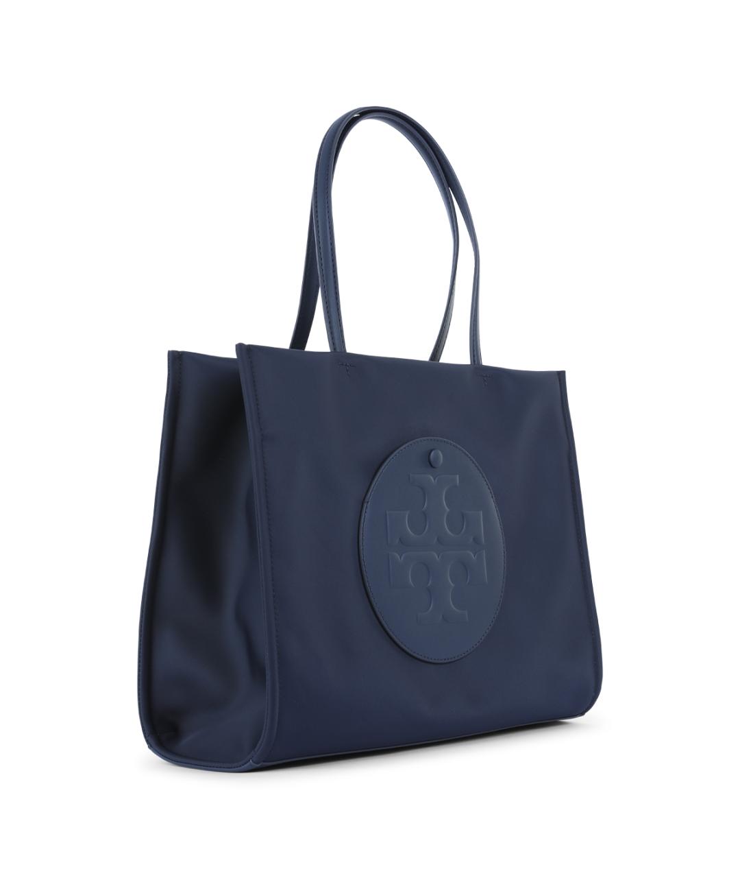 TORY BURCH Синяя тканевая сумка тоут, фото 2