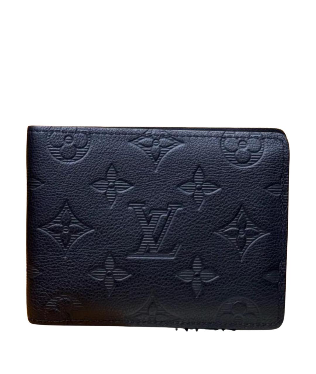 LOUIS VUITTON Черный кожаный кошелек, фото 1