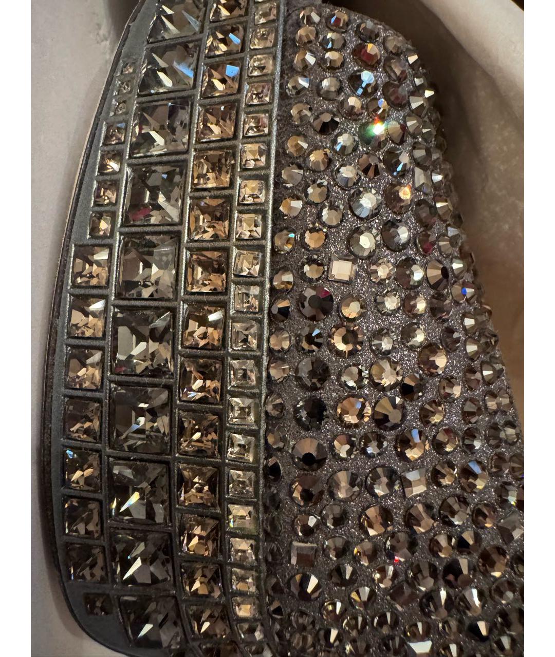 JIMMY CHOO Серебряные кожаные туфли, фото 4