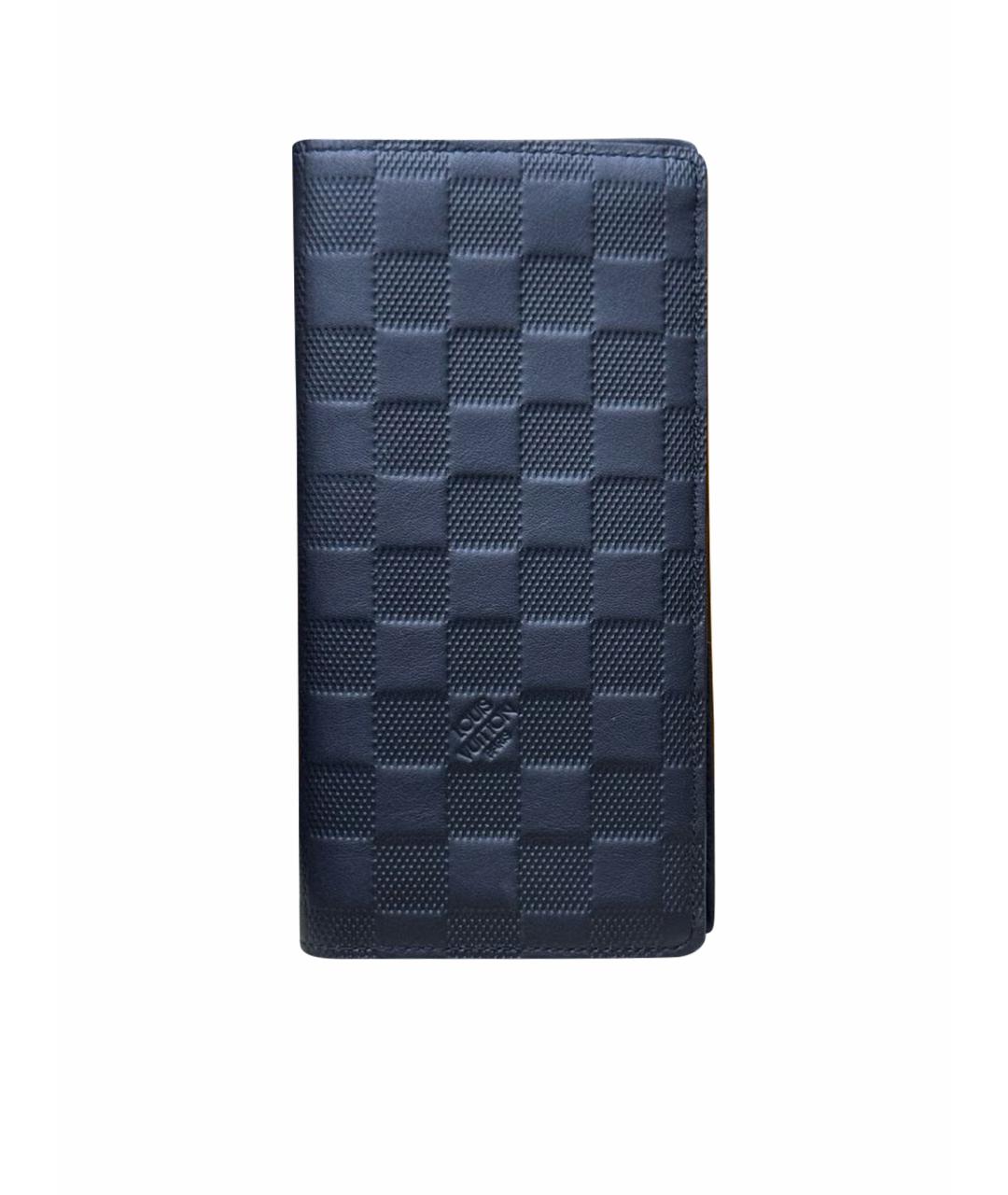 LOUIS VUITTON Черный кожаный кошелек, фото 1