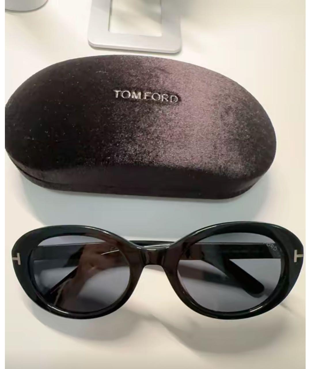 TOM FORD Черные пластиковые солнцезащитные очки, фото 4