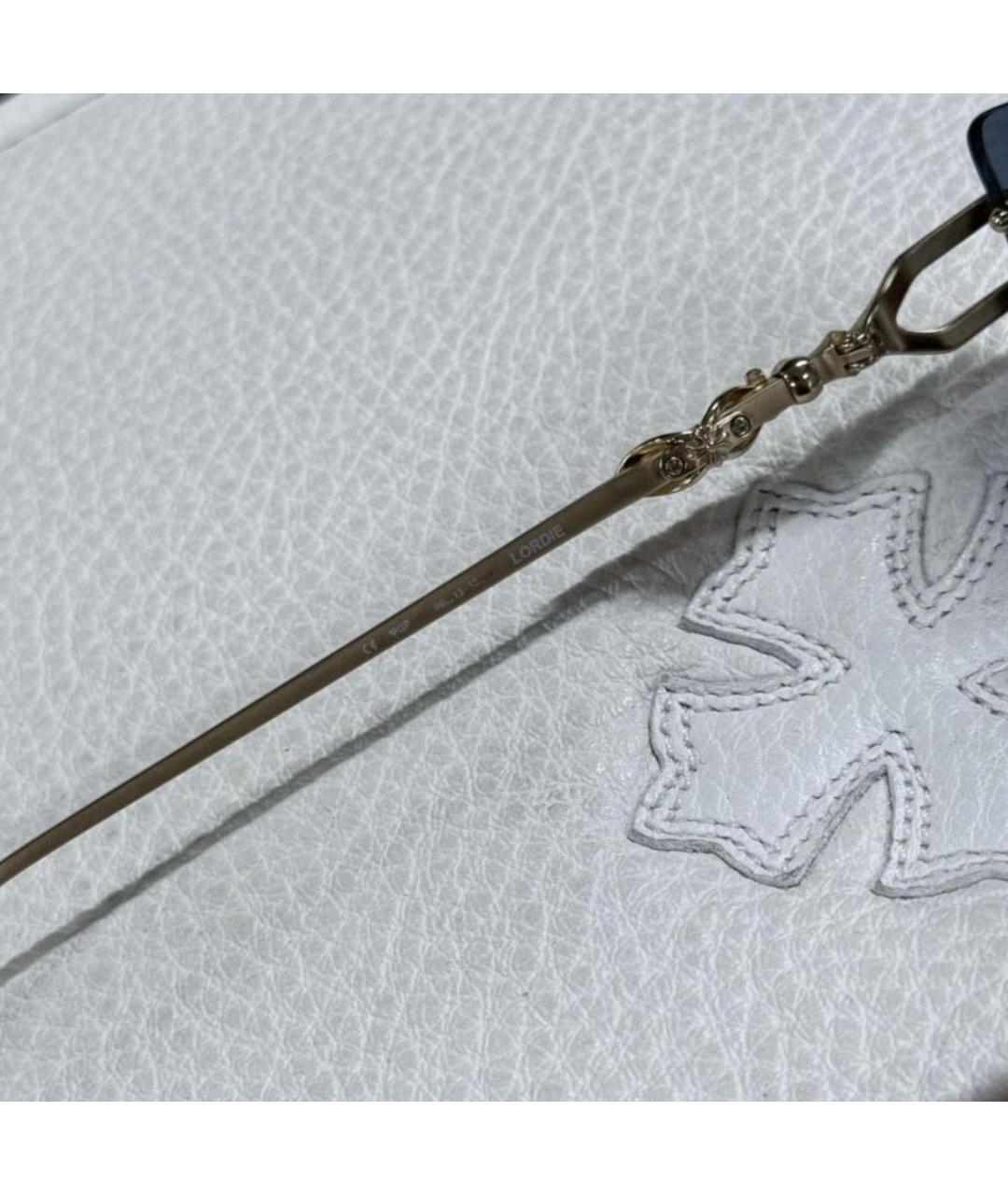 CHROME HEARTS Золотые металлические солнцезащитные очки, фото 6