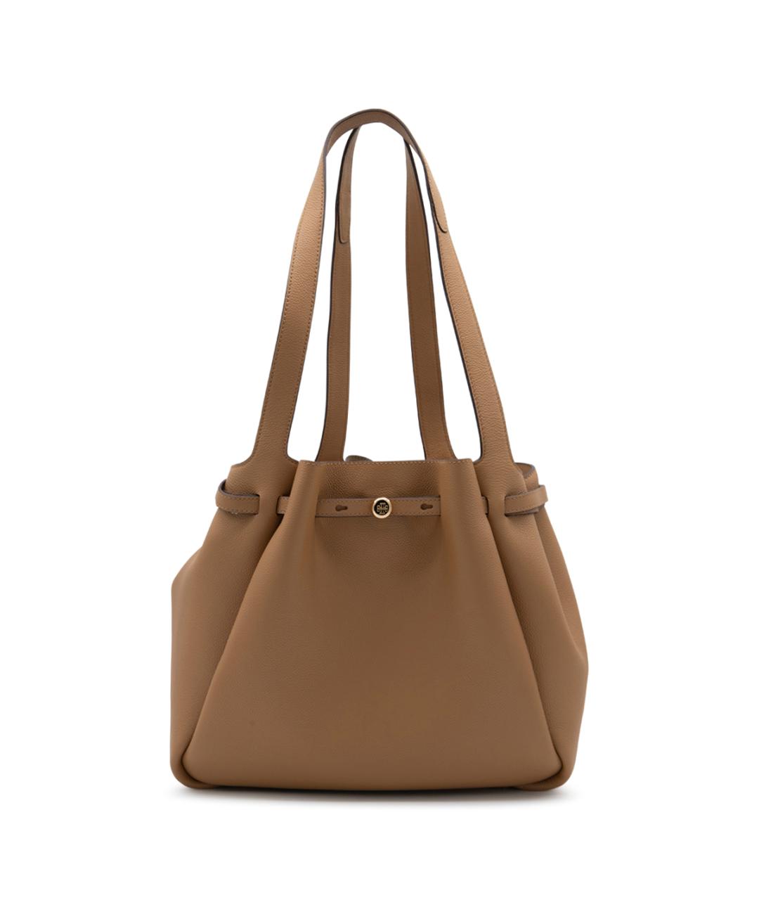 TORY BURCH Коричневая кожаная сумка тоут, фото 1