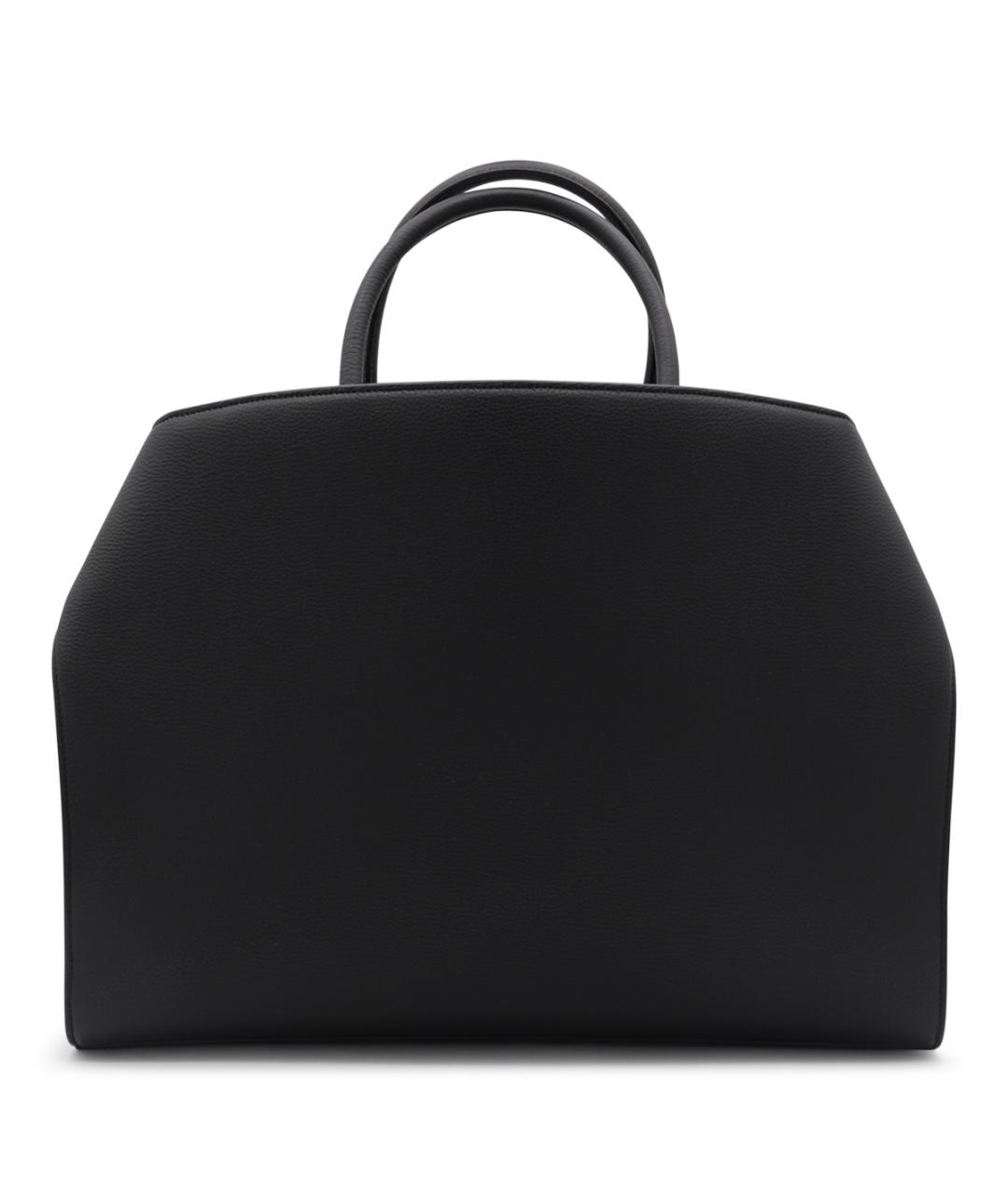FERRAGAMO Черная кожаная сумка тоут, фото 3