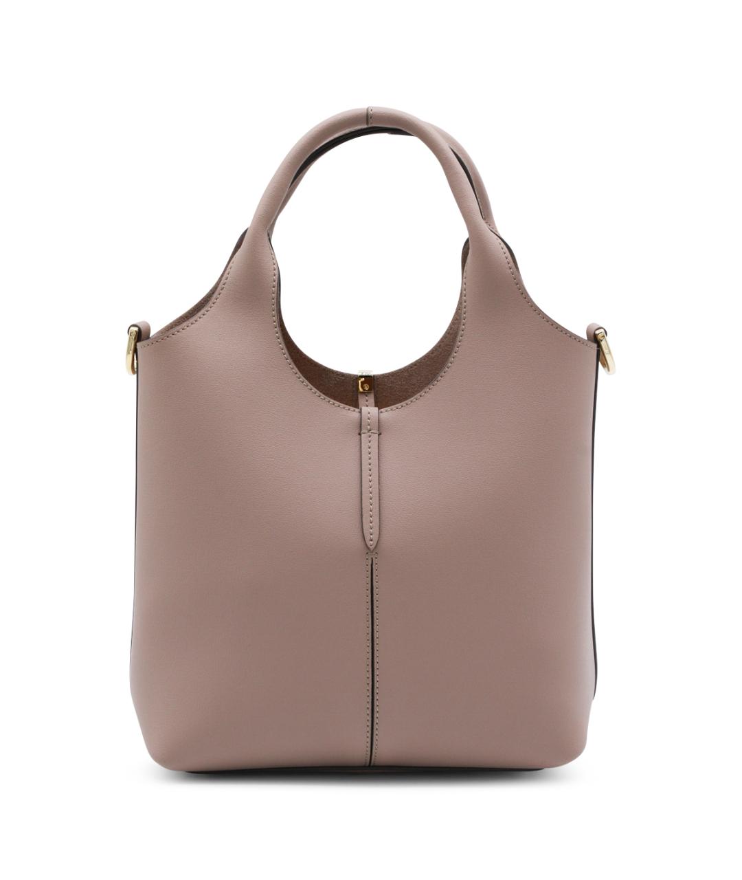 TOD'S Розовая кожаная сумка тоут, фото 3