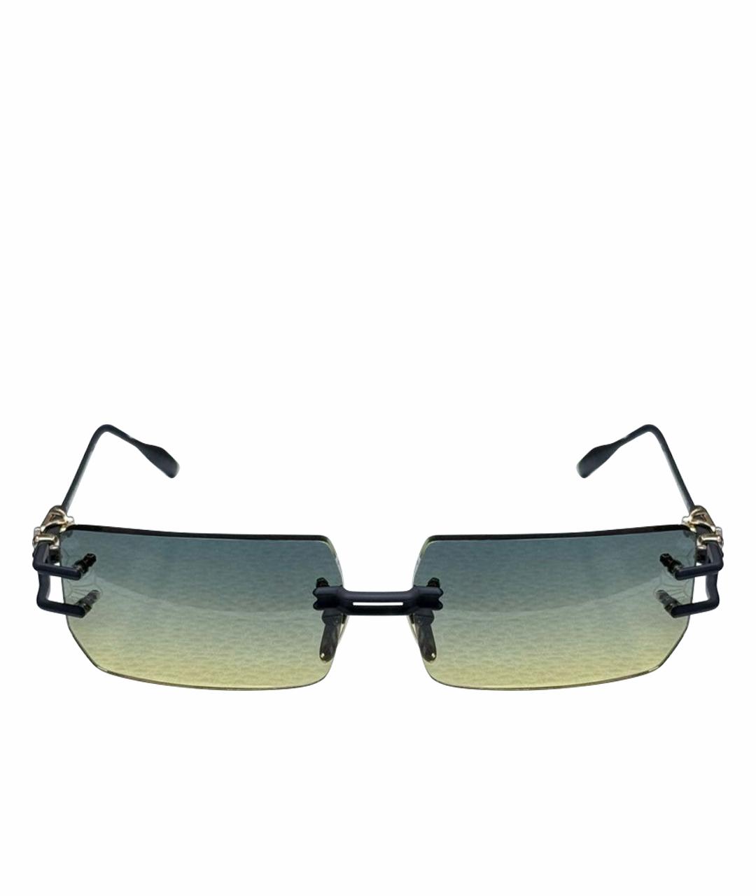 CHROME HEARTS Черные металлические солнцезащитные очки, фото 1
