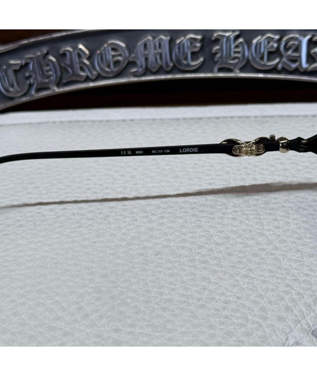 CHROME HEARTS Черные металлические солнцезащитные очки, фото 5