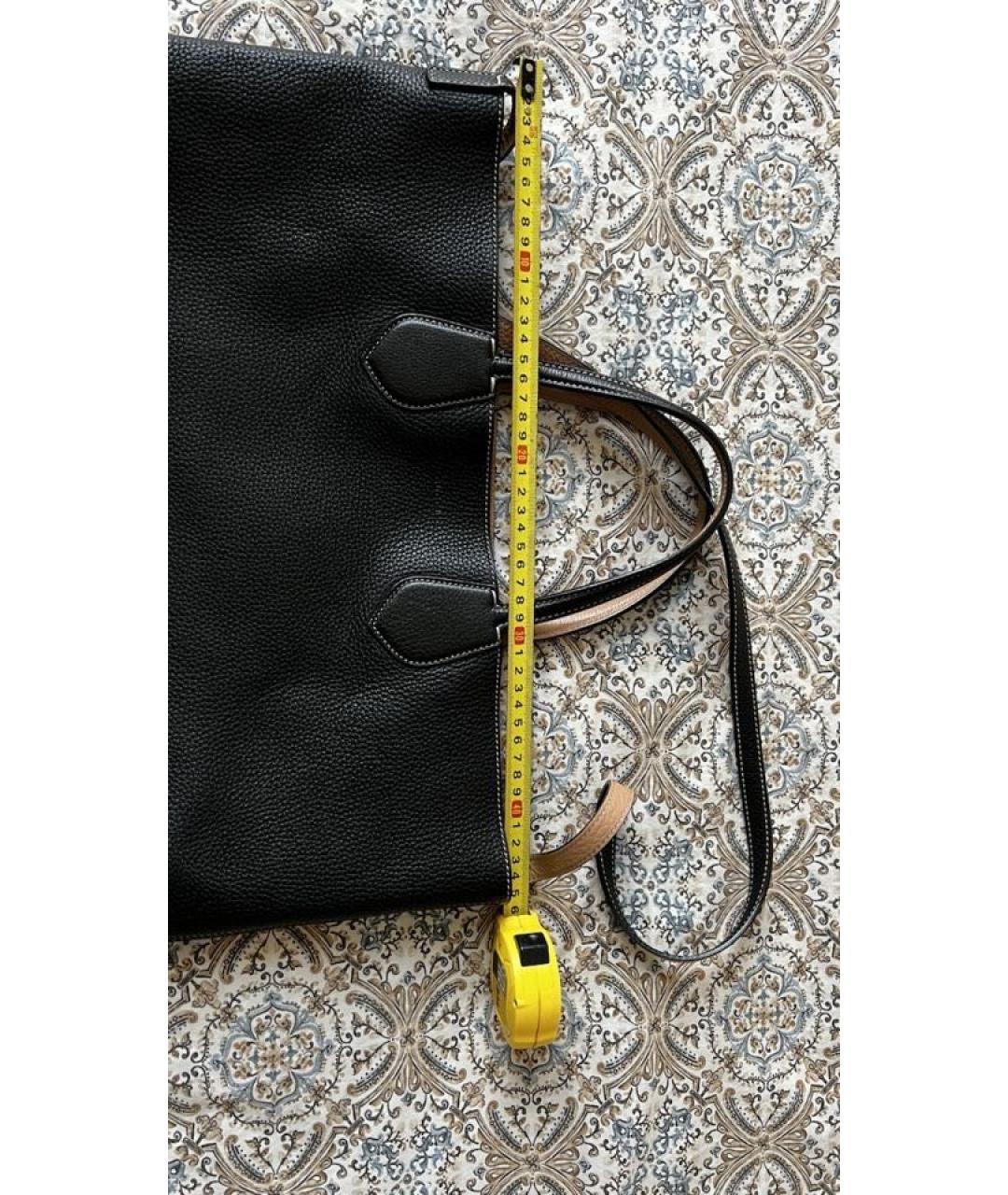 GUCCI Черная кожаная сумка тоут, фото 2