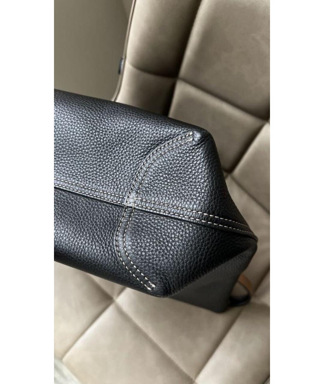 GUCCI Черная кожаная сумка тоут, фото 5