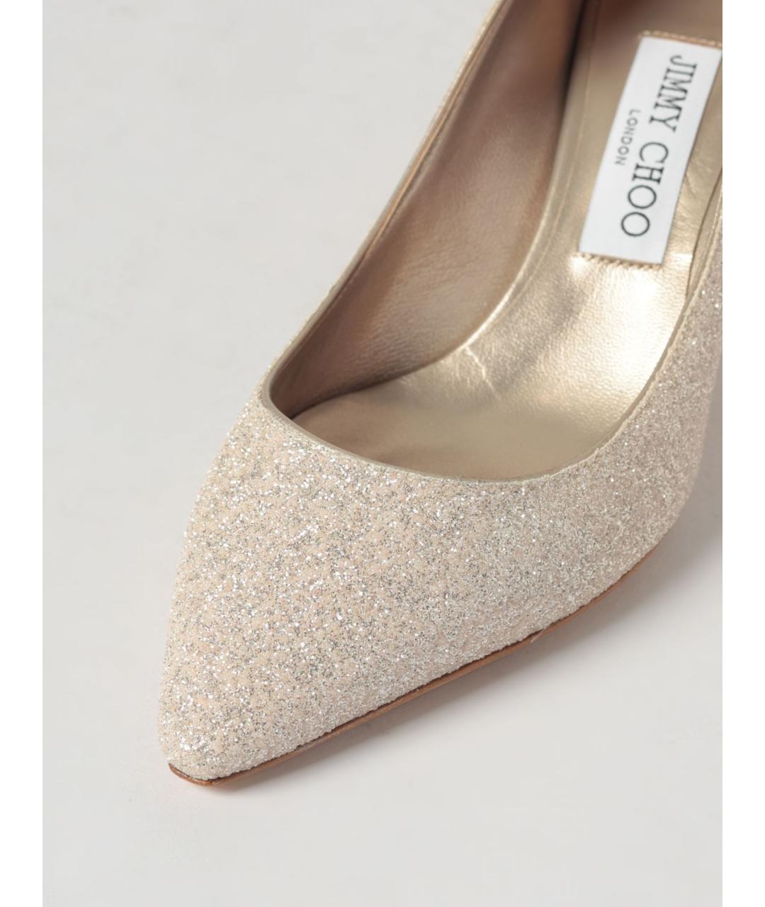 JIMMY CHOO Бежевые кожаные туфли, фото 4