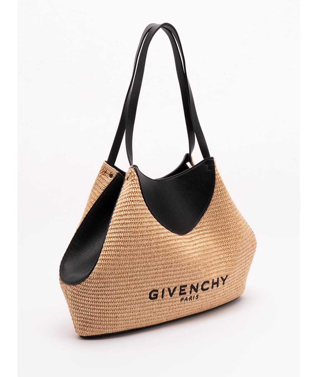 GIVENCHY Бежевая тканевая сумка тоут, фото 2