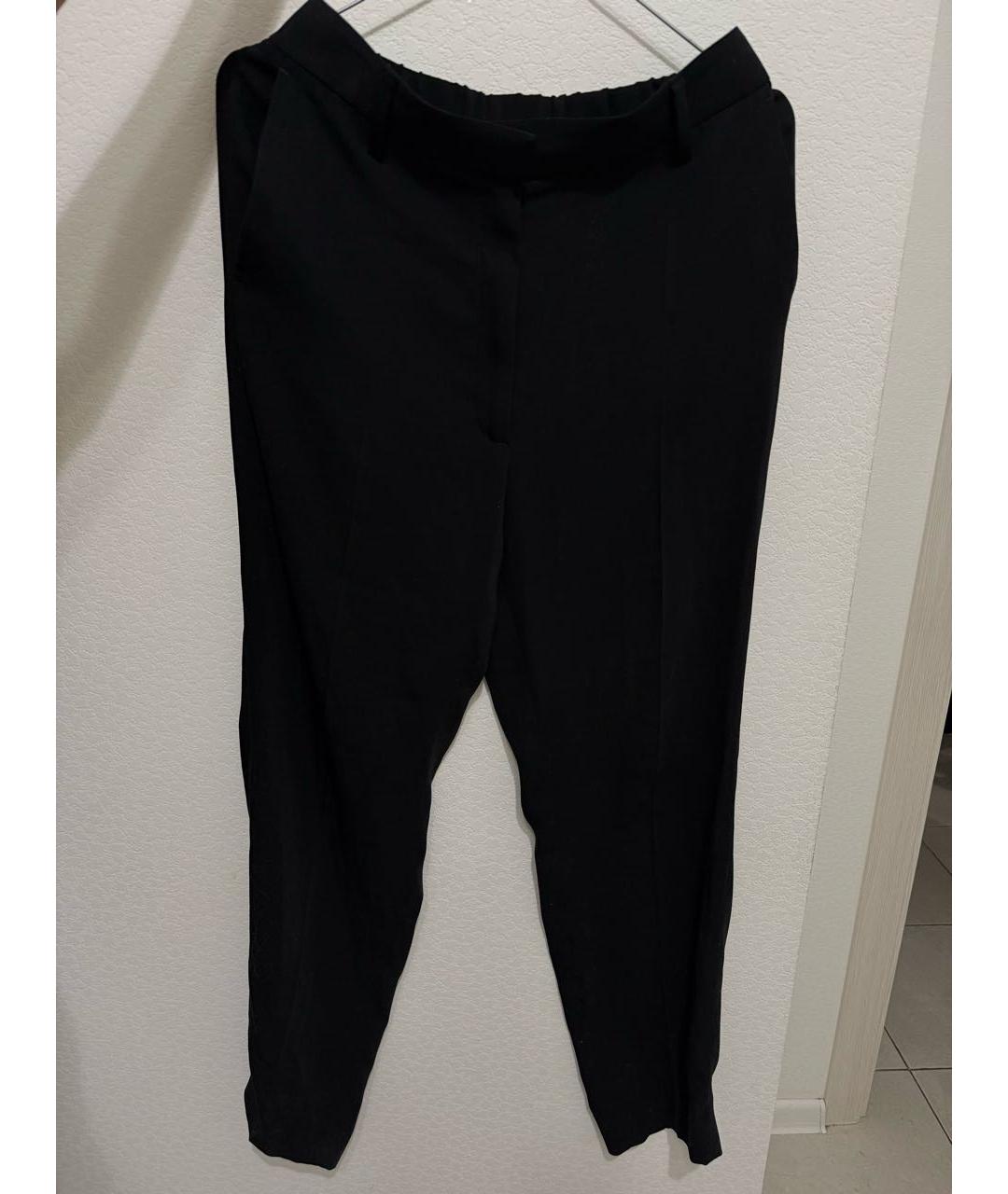 MM6 MAISON MARGIELA Черные полиэстеровые прямые брюки, фото 8
