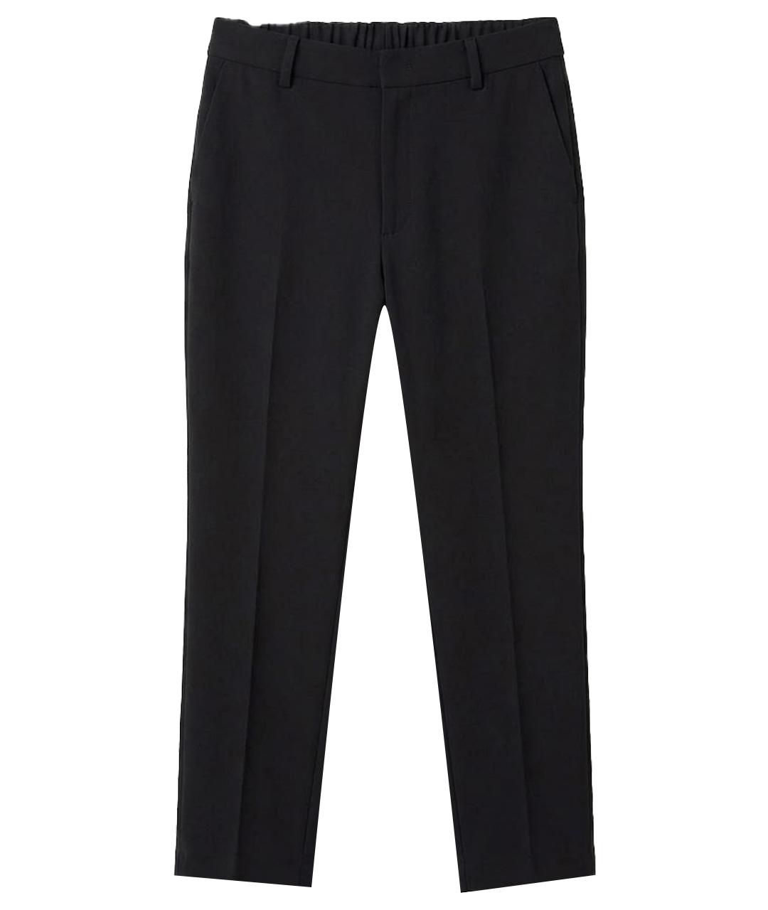 MM6 MAISON MARGIELA Черные полиэстеровые прямые брюки, фото 1