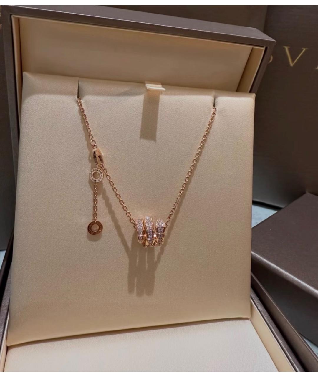 BVLGARI Золотая подвеска из розового золота, фото 3