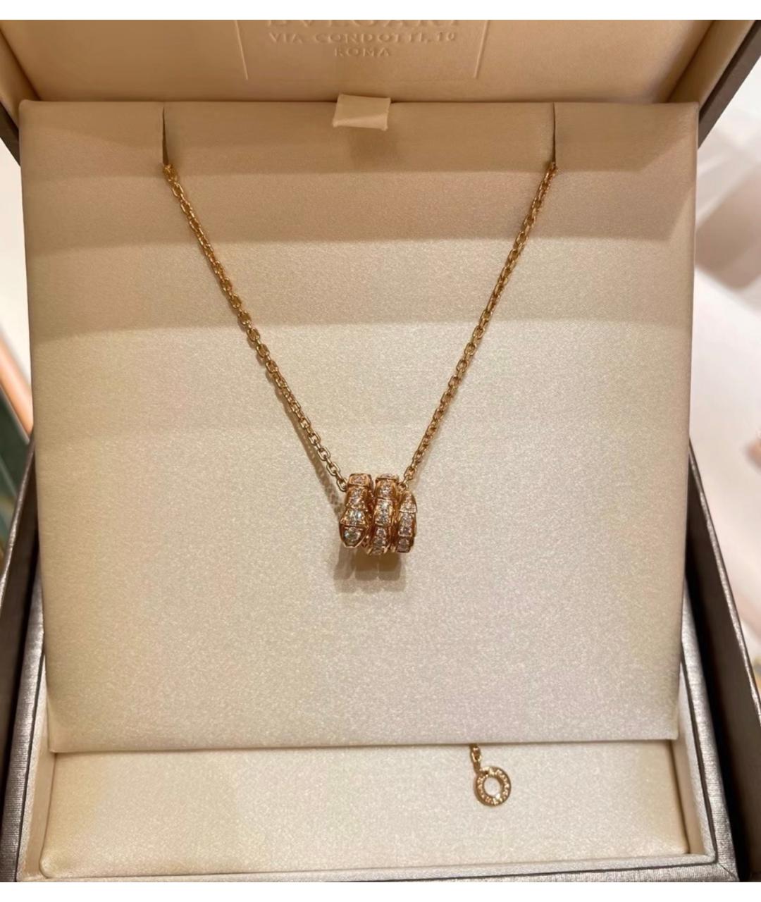 BVLGARI Золотая подвеска из розового золота, фото 2