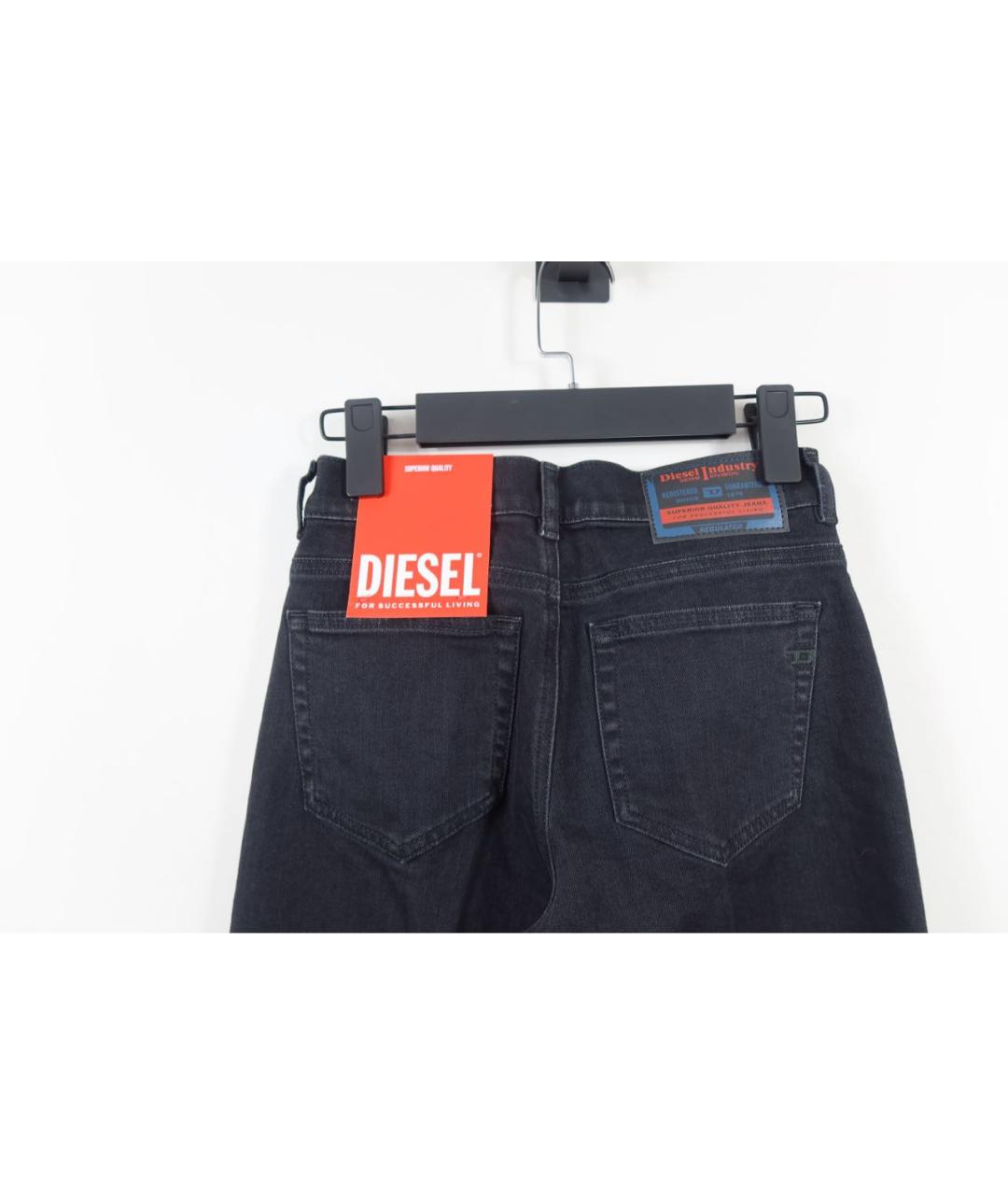DIESEL Черные хлопковые джинсы клеш, фото 5