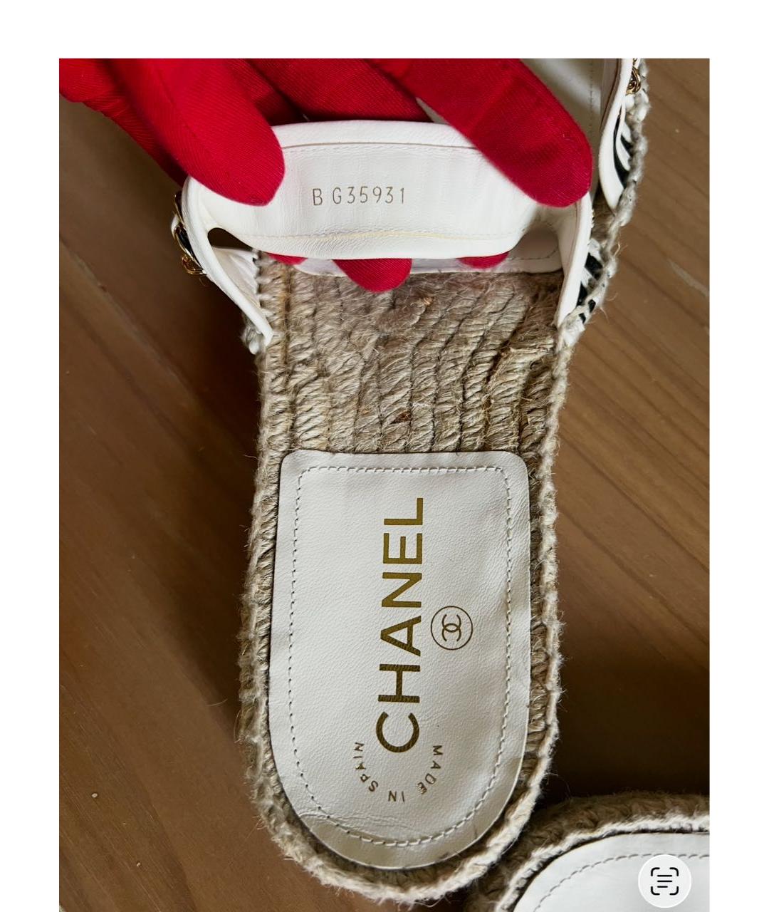 CHANEL Кожаные шлепанцы, фото 7