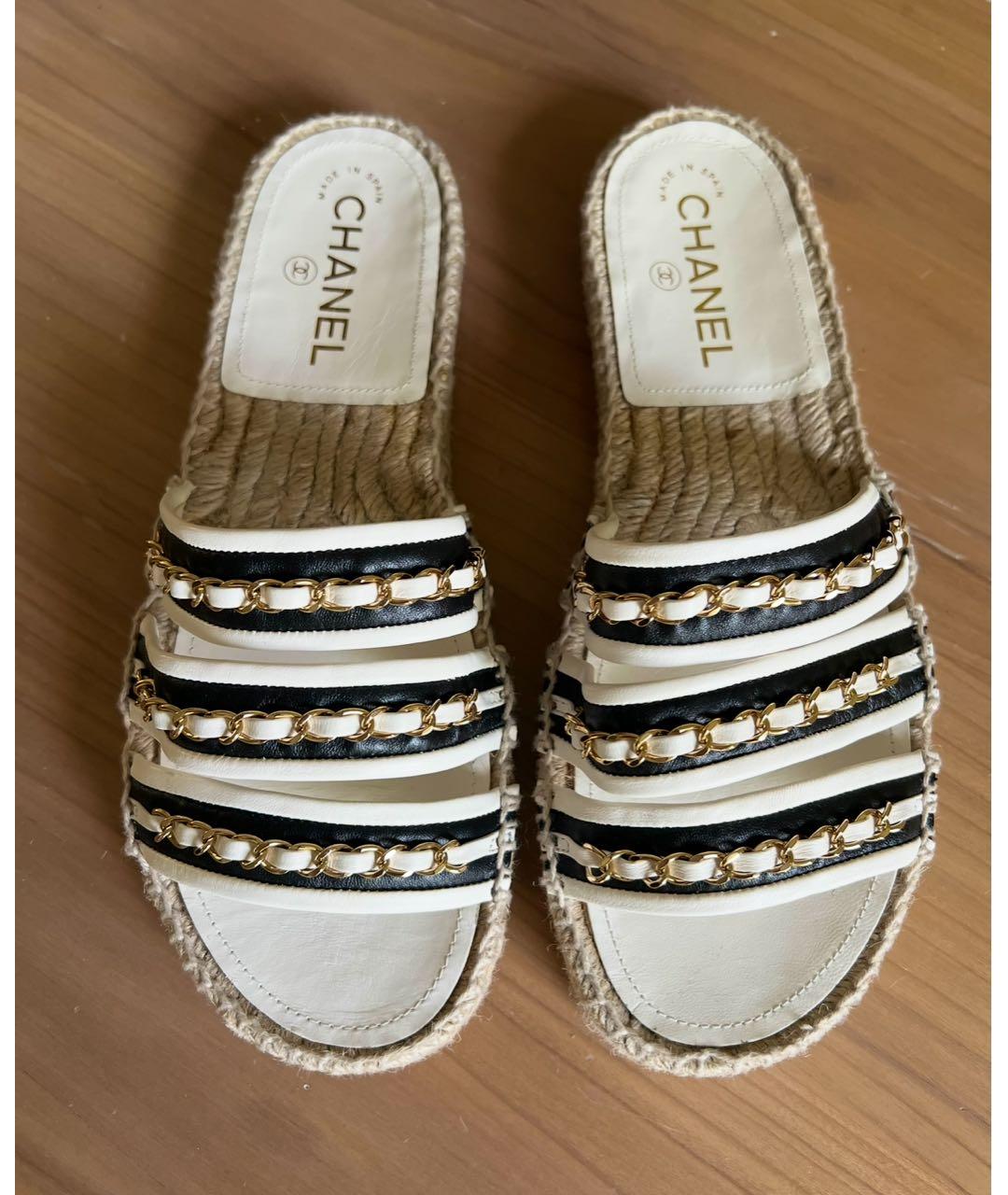 CHANEL Кожаные шлепанцы, фото 8
