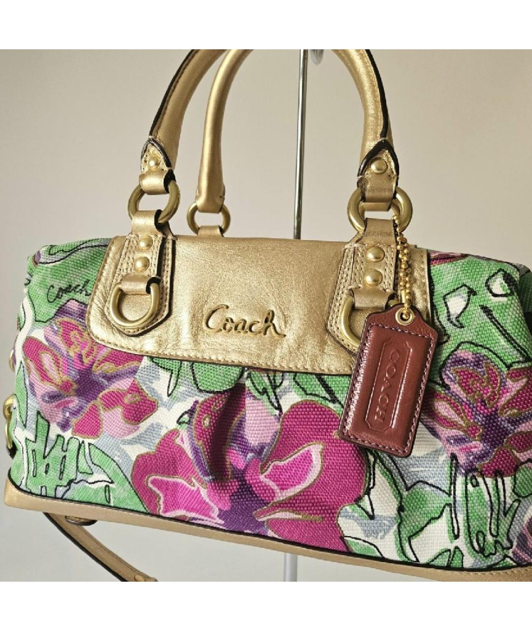 COACH Мульти тканевая сумка с короткими ручками, фото 5