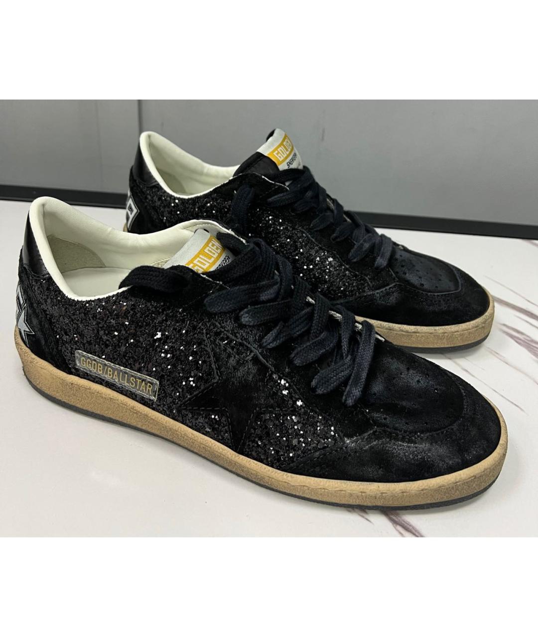 GOLDEN GOOSE DELUXE BRAND Черные замшевые кеды, фото 5