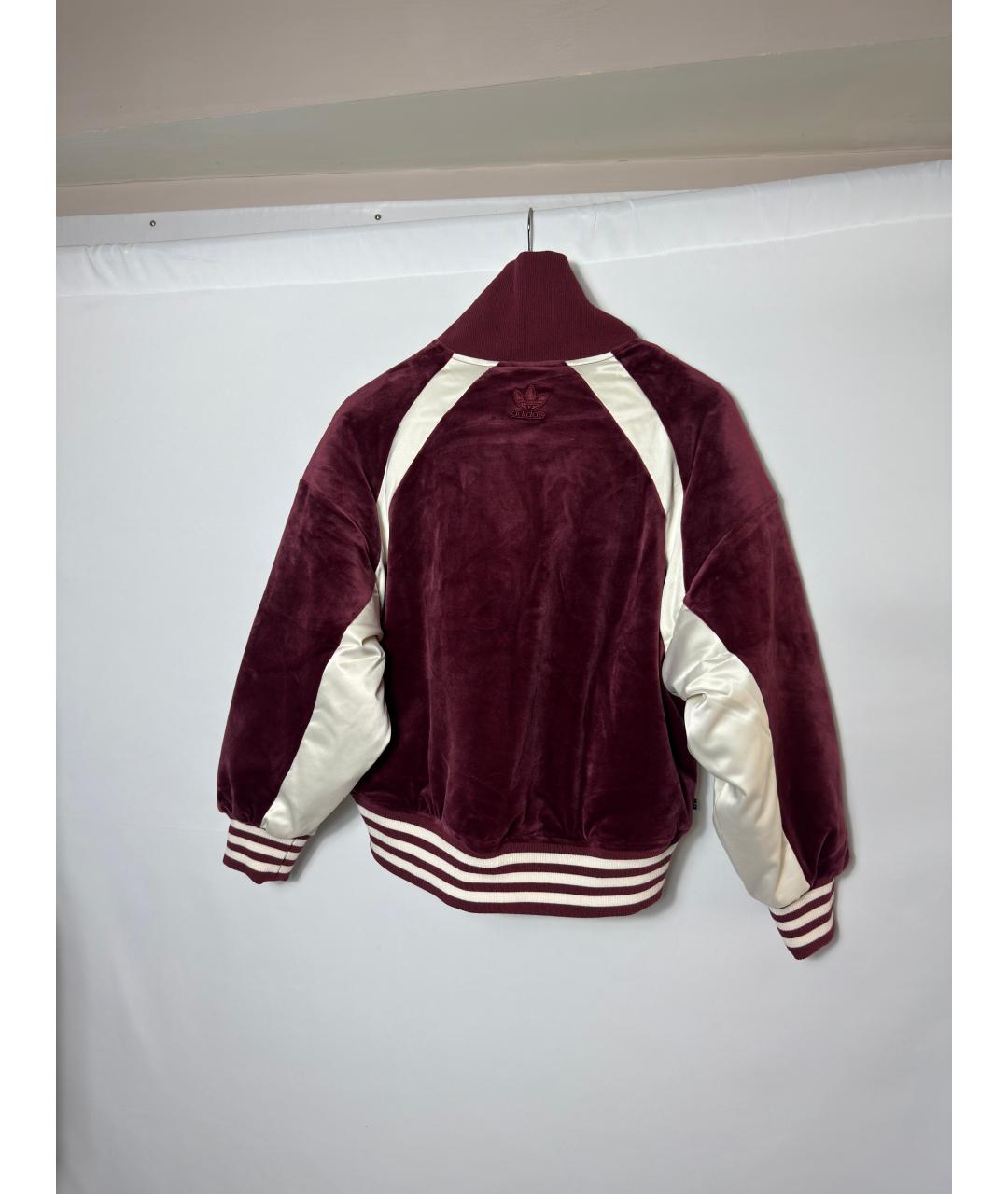 ADIDAS Бордовая бархатная куртка, фото 2
