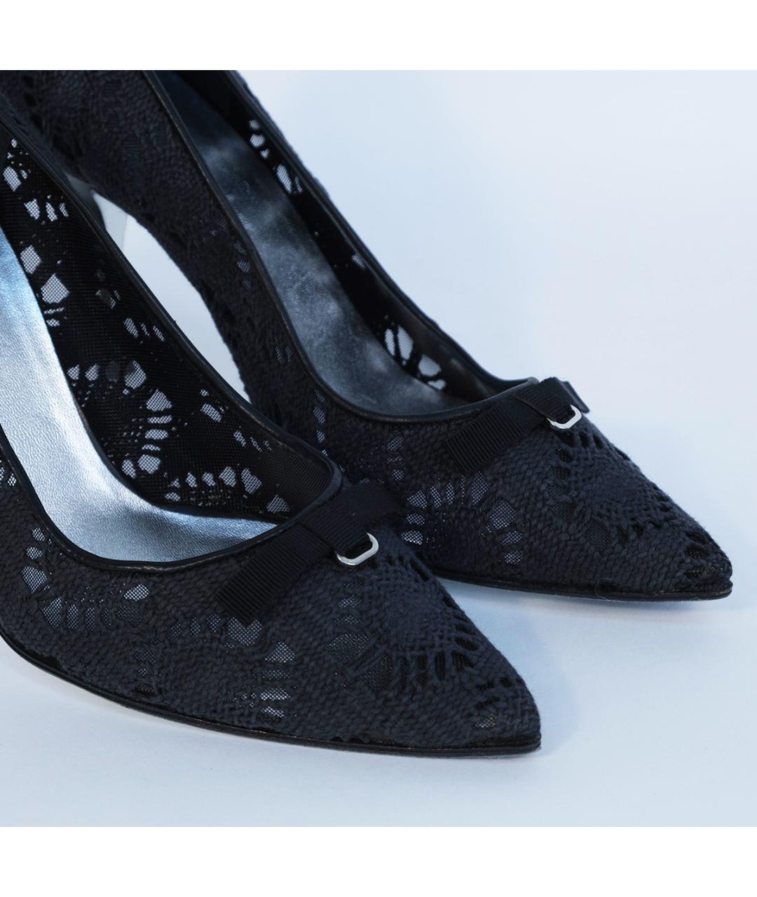 DOLCE&GABBANA Черные текстильные туфли, фото 4