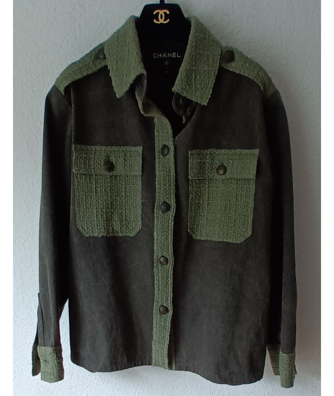 CHANEL PRE-OWNED Зеленый жакет/пиджак, фото 10