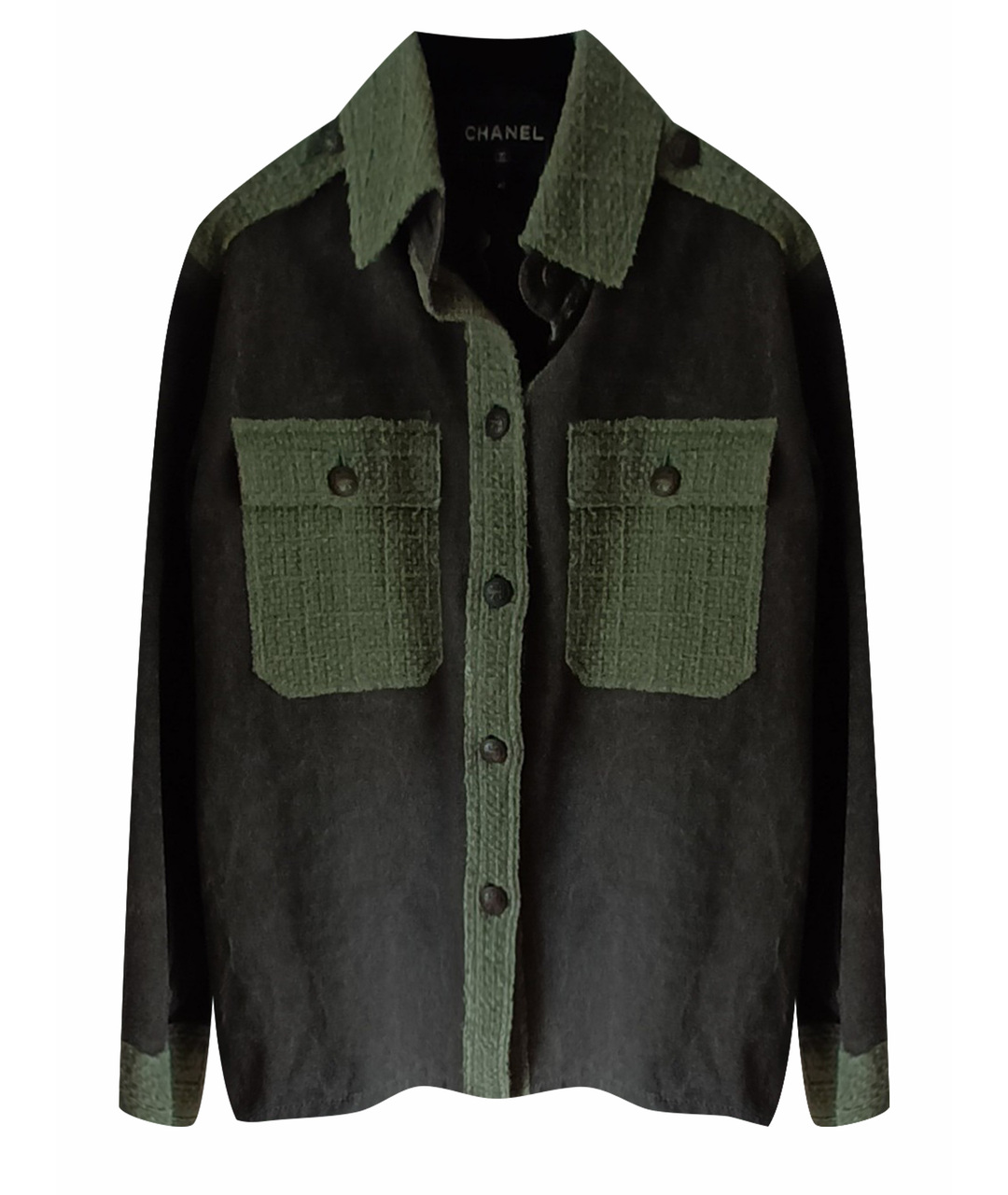 CHANEL PRE-OWNED Зеленый жакет/пиджак, фото 1