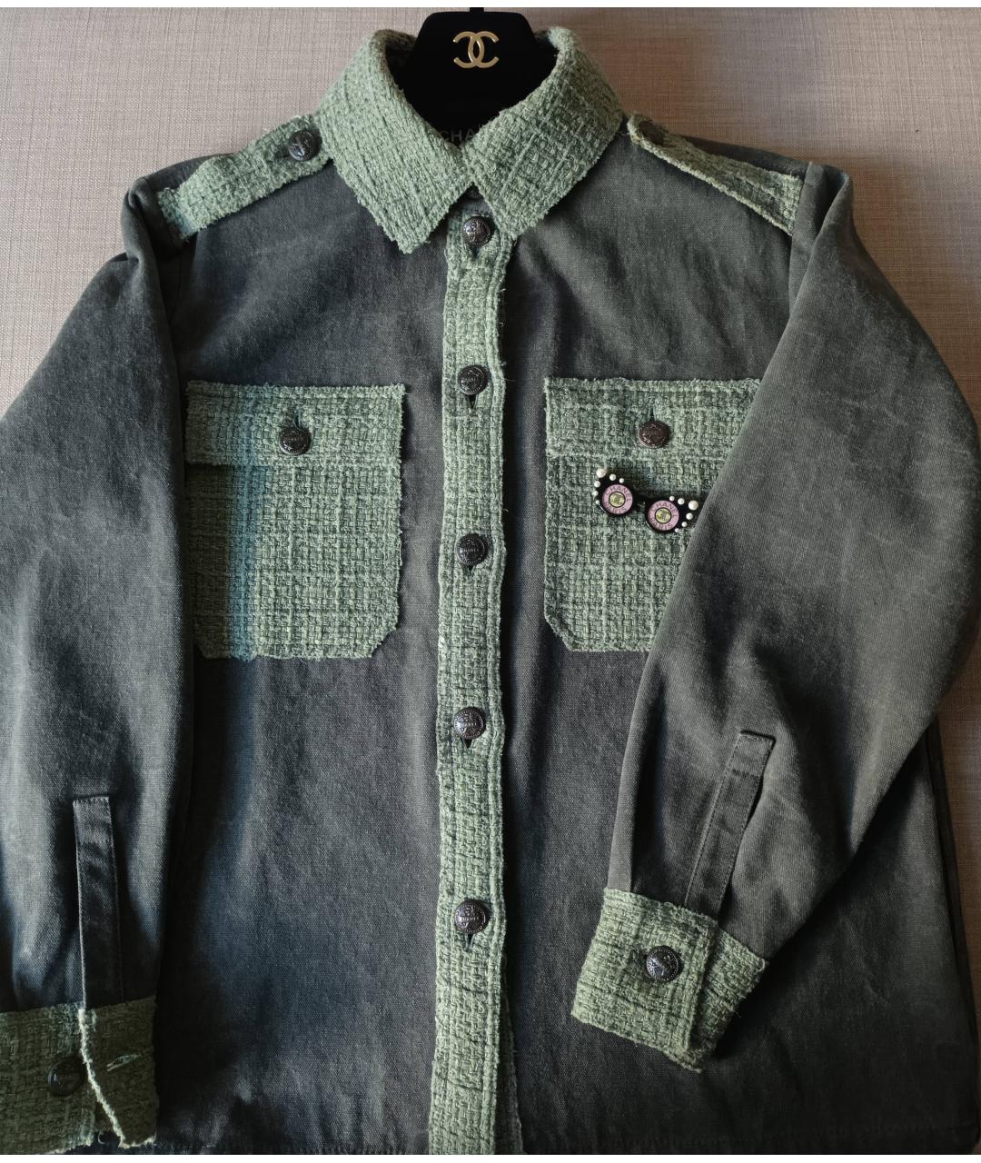 CHANEL PRE-OWNED Зеленый жакет/пиджак, фото 6