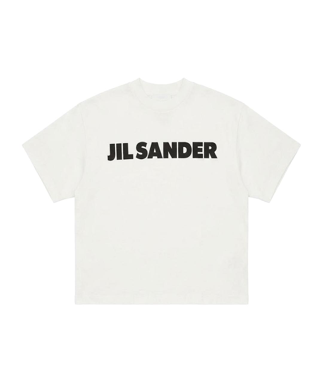 JIL SANDER Белая хлопковая футболка, фото 1